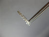 ESTATE .62CT DIAMOND 14KT WHITE GOLD 3D ROUND INSIDE OUT HOOP HANGING EARRINGS