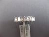 LARGE 4.08CT DIAMOND 18KT WHITE GOLD EMERALD CUT SHARED PRONG ANNIVERSARY RING