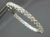 EXTRA LARGE 5.0CT DIAMOND 14KT WHITE GOLD 3MM INSIDE OUT HOOP HANGING EARRINGS