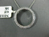 ESTATE .15CT DIAMOND 14K WHITE GOLD CLASSIC CIRCLE OF LIFE FLOATING LOVE PENDANT