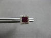 .61CT DIAMOND & AAA RUBY 14K WHITE GOLD PRINCESS & ROUND INVISIBLE STUD EARRINGS