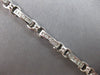 ESTATE LONG 2.60CT DIAMOND 14KT WHITE GOLD ROUND CHANNEL X LOVE TENNIS BRACELET
