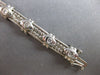 WIDE .75CT DIAMOND 14K WHITE GOLD 3D ROUND BEZEL ETOILE FILIGREE TENNIS BRACELET