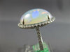 LARGE 13.81CT DIAMOND & AAA AUSTRALIAN OPAL 14K WHITE GOLD OVAL & ROUND FUN RING