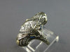 ANTIQUE ART DECO .28CT DIAMOND & AAA SAPPHIRE 18K WHITE GOLD 5 STONE RING #27510