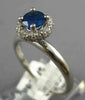 1.22CT DIAMOND & AAA SAPPHIRE 14KT WHITE GOLD ROUND TRIPLE HALO ENGAGEMENT RING