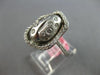 ESTATE LARGE .65CT DIAMOND 18KT WHITE GOLD 3D ETOILE OVAL MATTE & SHINY FUN RING