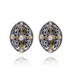 AAA SOUTH SEA PEARL 18KT YELLOW GOLD & 925 SILVER HANDCRAFTED FILIGREE EARRINGS