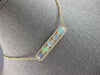 LARGE 3.88CT DIAMOND & AAA AUSTRALIAN OPAL 14K YELLOW GOLD OVAL 5 STONE NECKLACE