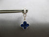 2.18CT DIAMOND & AAA SAPPHIRE 14KT WHITE GOLD 3D 4 LEAF CLOVER HANGING EARRINGS