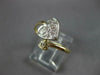 ESTATE .10CT DIAMOND 14KT 2 TONE GOLD DOUBLE HEART CRISS CROSS LOVE RING #27301