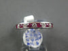 ESTATE 1.15CT DIAMOND & AAA RUBY 18KT WHITE GOLD ROUND CHANNEL ANNIVERSARY RING