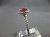 1.4CT DIAMOND & AAA PINK SAPPHIRE 14KT WHITE GOLD OVAL & ROUND ENGAGEMENT RING