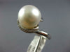 ESTATE .40CT DIAMOND & AAA SOUTH SEA PEARL 14KT WHITE GOLD LOVE KNOT RING #2670