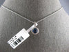 .84CT DIAMOND & AAA SAPPHIRE 14KT WHITE GOLD CLASSIC ROUND HALO FLOATING PENDANT