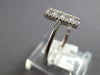 ESTATE .21CT DIAMOND 14KT WHITE GOLD 3D CLASSIC ROUND & BAGUETTE BAR FUN RING