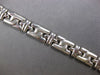 ESTATE WIDE 14KT WHITE GOLD 3D CLASSIC MATTE & SHINY SQUARE LOVE KNOT BRACELET