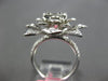 ESTATE LARGE 1.87CT DIAMOND 18K WHITE GOLD ROUND & BAGUETTE STAR FLOWER FUN RING