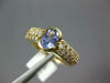 ESTATE 1.75CT DIAMOND & AAA TANZANITE 14K YELLOW GOLD OVAL BEZEL ENGAGEMENT RING