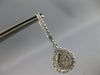 LARGE 1.10CT DIAMOND 14KT WHITE GOLD ROUND & BAGUETTE BALLERINA EARRINGS #27690