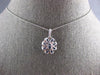 1.65CT DIAMOND & AAA SAPPHIRE 18KT WHITE GOLD FLOWER FILIGREE FLOATING PENDANT