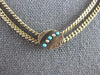 ANTIQUE ART DECO EXTRA LONG AAA PEARL & TURQUOISE 14K YELLOW GOLD NECKLACE 27752