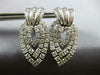 ESTATE EXTRA LARGE 7.20CT DIAMOND PLATINUM 3D ROUND & BAGUETTE HANGING EARRINGS