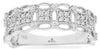 ESTATE .38CT DIAMOND 14KT WHITE GOLD ROUND MULTI FLOWER SQUARE FILIGREE FUN RING