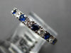 .60CT DIAMOND & AAA SAPPHIRE 18K WHITE GOLD 2.5mm SEMI ETERNITY ANNIVERSARY RING
