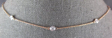 .70CT DIAMOND 14KT WHITE & ROSE GOLD 3D CLASSIC BY THE YARD LOVE NECKLACE #27242