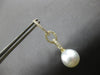 LARGE .81CT DIAMOND & AAA SOUTH SEA PEARL 18KT YELLOW GOLD 3D HANGING EARRINGS