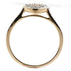 .20CT WHITE & PINK DIAMOND 18K WHITE & ROSE GOLD TRILLION FILIGREE PAVE FUN RING