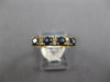 ESTATE 1.2CT DIAMOND & AAA SAPPHIRE 14KT YELLOW GOLD 10 STONE ANNIVERSARY RING