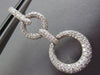 ESTATE 2.90CT DIAMOND 18KT WHITE GOLD CIRCLE OF LIFE GRADUATING HANGING EARRINGS