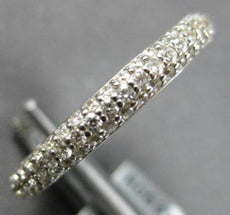 1.02CT DIAMOND 18KT WHITE GOLD MULTI ROW 2.5mm ETERNITY WEDDING ANNIVERSARY RING
