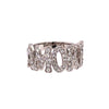 ESTATE .51CT DIAMOND 18KT WHITE GOLD 3D CLASSIC AMORE FUN LOVE RING