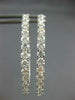 EXTRA LARGE 5.0CT DIAMOND 14KT WHITE GOLD 3MM INSIDE OUT HOOP HANGING EARRINGS