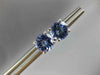 ESTATE 1.86CT AAA TANZANITE 14KT WHITE GOLD 3D CLASSIC ROUND STUD EARRINGS #2510