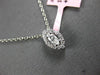 .22CT DIAMOND 14KT WHITE GOLD ROUND & MARQUISE HALO SOLITAIRE FLOATING PENDANT