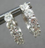ESTATE 1.85CT DIAMOND 18KT WHITE GOLD 3D CLASSIC 5 STONE HUGGIE FUN EARRINGS