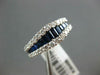 1.88CT DIAMOND & AAA SAPPHIRE 18KT WHITE GOLD ROUND & BAGUETTE ANNIVERSARY RING