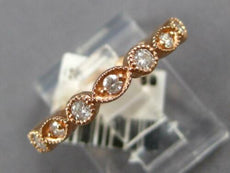 .58CT DIAMOND 14KT ROSE GOLD 3D ROUND & MARQUISE SHAPE ETERNITY ANNIVERSARY RING