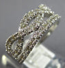 1.02CT DIAMOND 14KT WHITE GOLD 3D CLASSIC CRISS CROSS INFINITY ANNIVERSARY RING