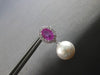 2.35CT DIAMOND & AAA PINK SAPPHIRE & SOUTH SEA PEARL 18K WHITE GOLD 3D EARRINGS
