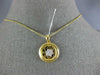 .19CT DIAMOND 18KT 2 TONE GOLD CIRCLE OF LIFE MATTE AND SHINY FLOWER FUN PENDANT