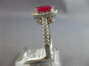 2.22CT DIAMOND & AAA RUBY 14KT WHITE GOLD OVAL & ROUND FILIGREE ENGAGEMENT RING