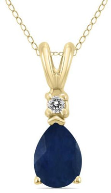 .47CT DIAMOND & AAA CITRINE 14KT YELLOW GOLD PEAR SHAPE & ROUND FLOATING PENDANT