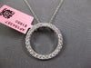 .55CT DIAMOND 14KT WHITE GOLD 3D CLASSIC CIRCLE OF LIFE LOVE FLOATING PENDANT
