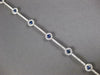 2.65CT DIAMOND & AAA SAPPHIRE 14KT WHITE GOLD ROUND HALO FLOWER TENNIS BRACELET