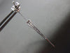 ESTATE .29CT DIAMOND 18K WHITE GOLD 3D ELONGATED HEART HANGING ANCHOR EARRINGS